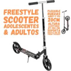 AD - Scooter Plegable Grande Ruedas 200mm Adolescentes Adultos BK