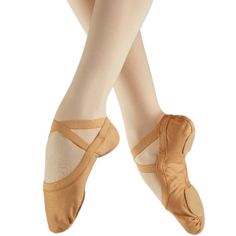 Zapatillas de Ballet Daydance Media Punta Lona - Camel | falabella.com