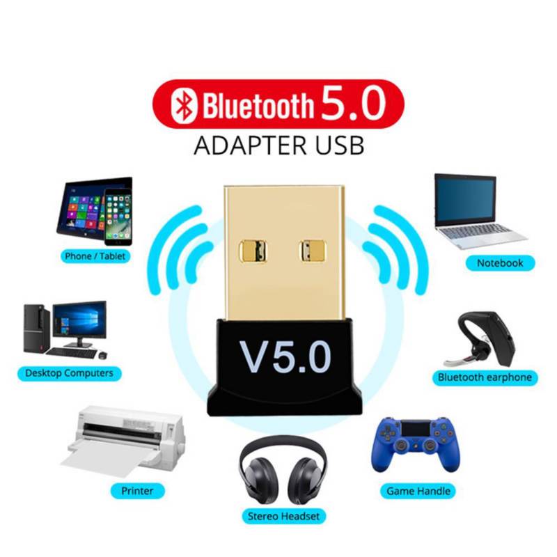 Adaptador Bluetooth V 5.0 Dongle Pc Laptop Inalambrico Usb GENERICO