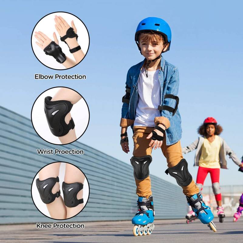 SKATEWIZ Rodilleras Patines en Linea Adulto - Protecciones Patines de Hielo  - Skate, Scooter - Rodilleras y Coderas patines 4 ruedas - Material de