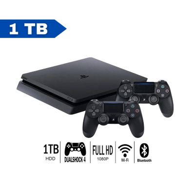 Consola Ps4 Slim 1TB Negro + 2 Dualshock reacondicionada SONY