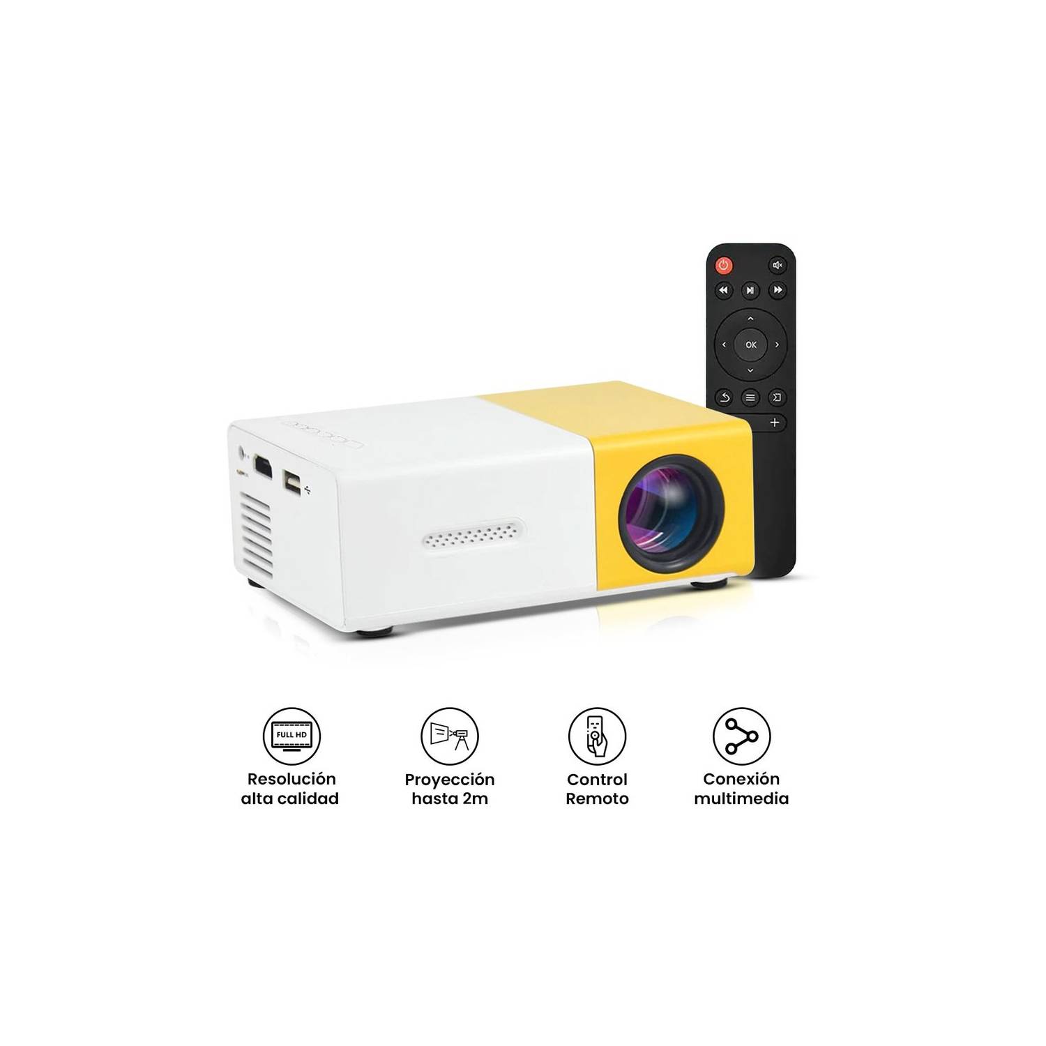 Mini Proyector Portátil Full Hd 4k 1080p Negro