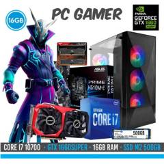 NVIDIA - Computadora pc gamer core i7-10th - video gtx 1660s 6gb -ram16gb - ssd 500gb