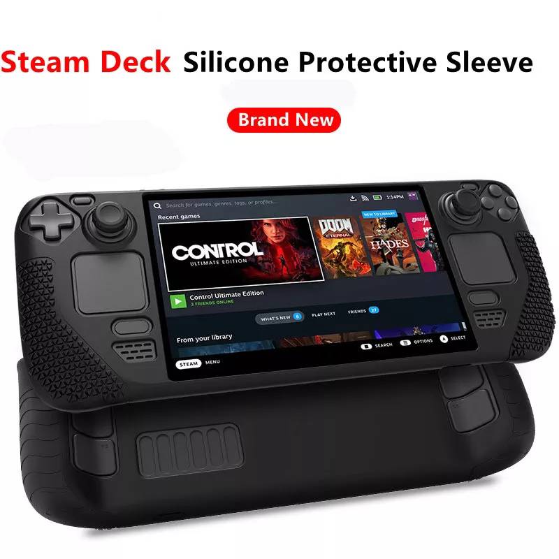 Funda protectora de silicona para consola de juegos Steam Deck (negro)  Likrtyny Para estrenar