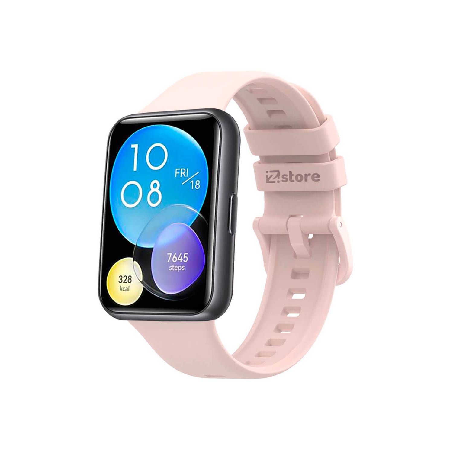 KIT Correa tipo velcro tela suave y Vidrio templado Reloj Smartwatch Huawei  GT2 46mm Color Rosa Claro