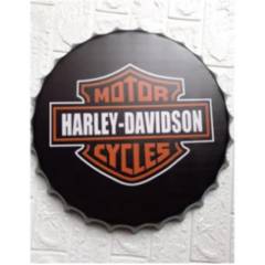 Chapa Metálica decorativa Harley Davidson para bar sala adornos
