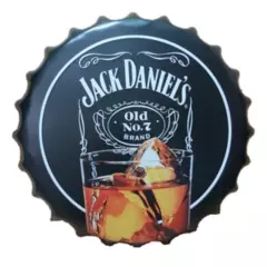 GENERICO - Chapa Metálica decorativa Jack Daniels vaso para bar sala adornos