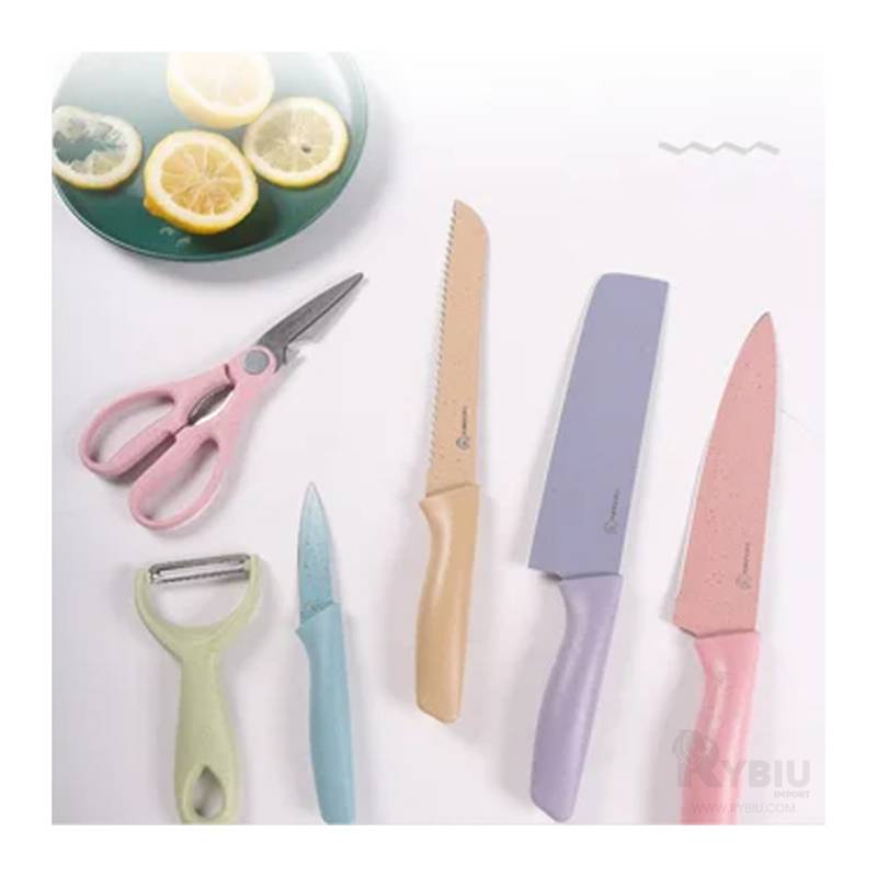 Juego Set Cuchillos Cocina X 6 Piezas Color Colores