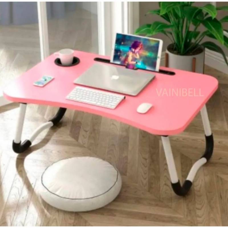 Mesa plegable portátil para Laptop con Ranura y Posavasos