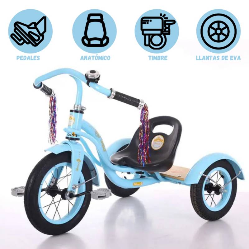 DOUX BEBE - Triciclo chavo curva Light Blue