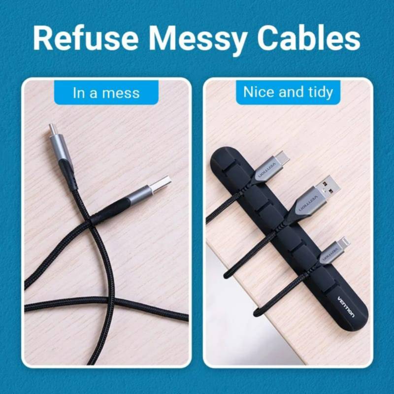 Pack de 2 Organizador de Cables para Escritorio con Adhesivo