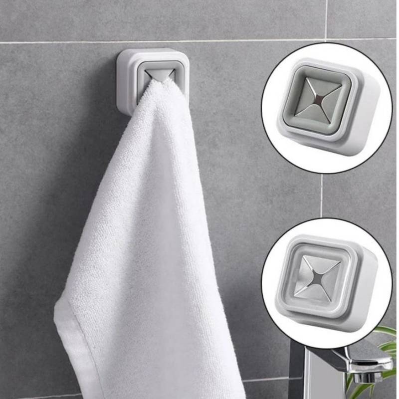 Set de 3 toalleros colgador de paños a presión adhesivos cocina baño  GENERICO