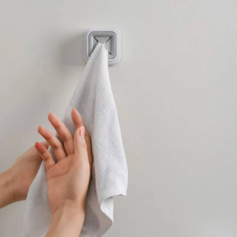 Set de 3 toalleros colgador de paños a presión adhesivos cocina