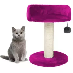 GENERICO - Rascador Gimnasio para Gato con Cama y juguete Rosado