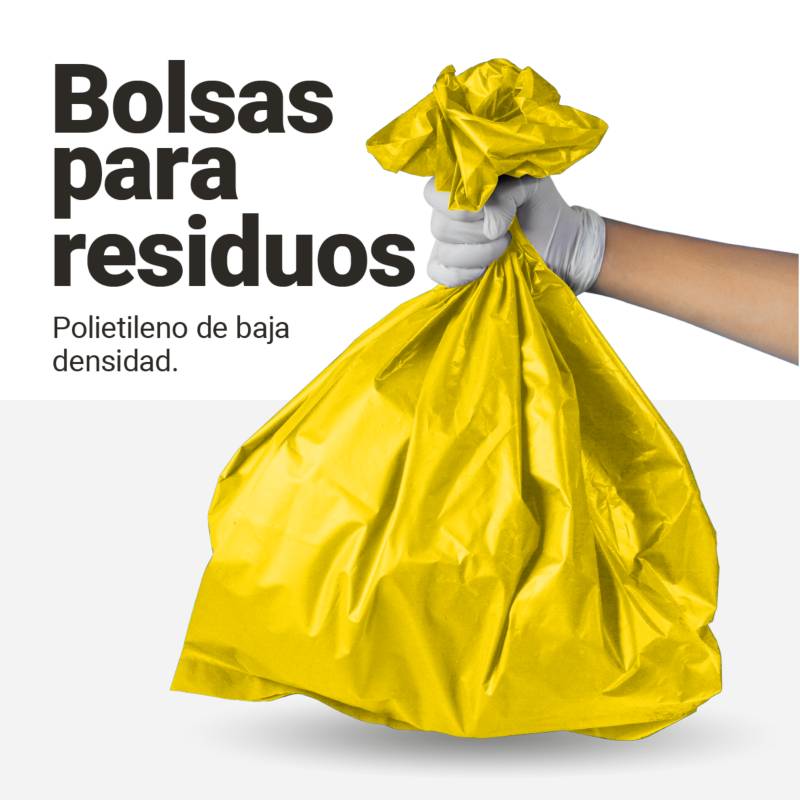 bolsas de basura amarillas 100% reciclado para cubo normal 30 litros