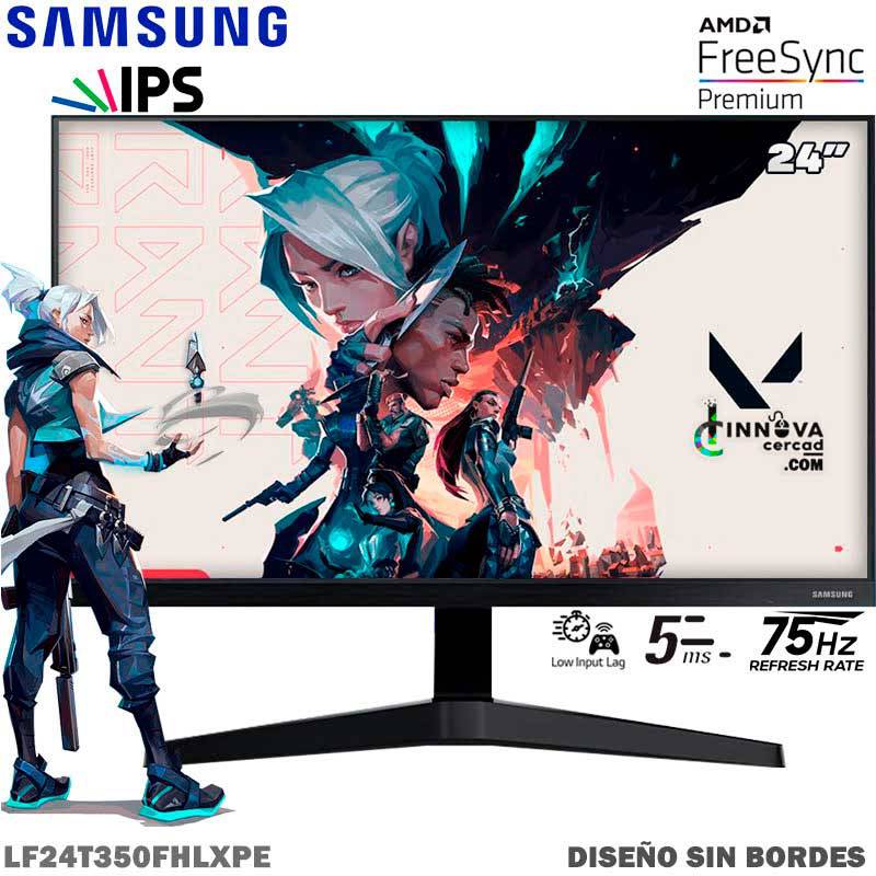SAMSUNG - Monitor Samsung LF24T350FHLXPE 24LED IPS 75hz 5msFHD
