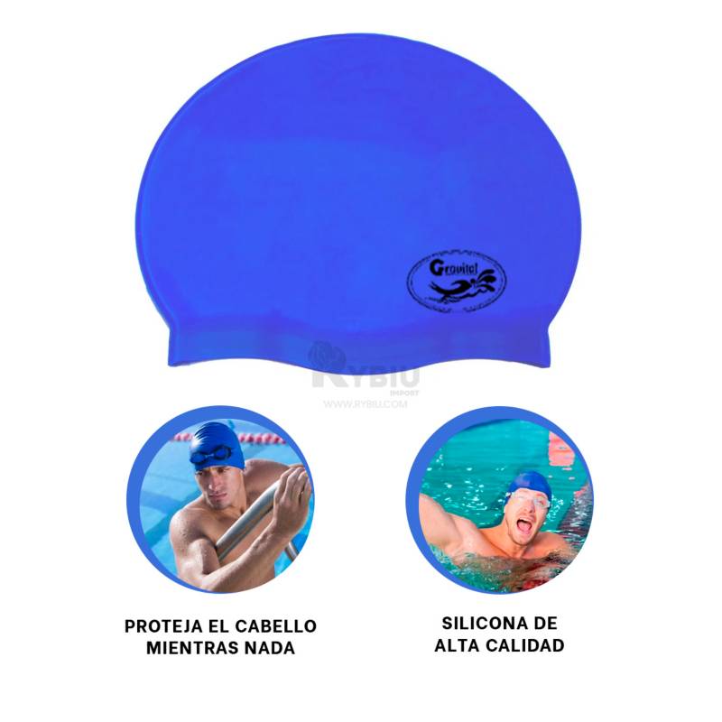 Expansible Gorro de Natacion Azul GENERICO