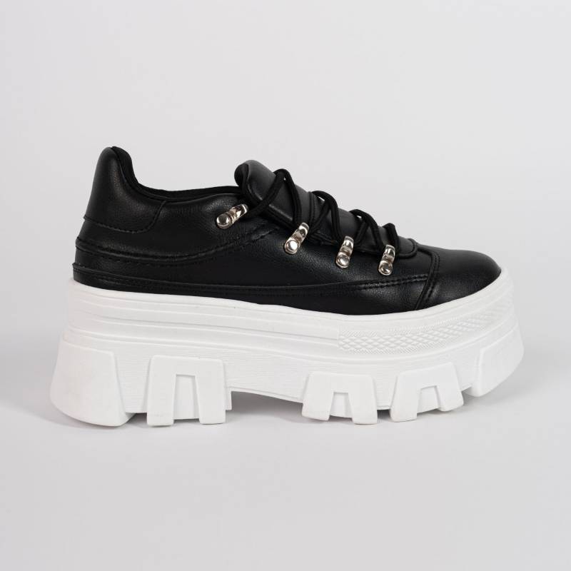 Tenis Mujer Plataforma Chunky Urbanos Negro