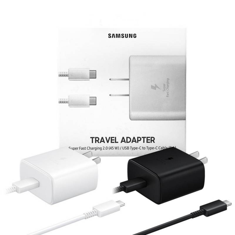 Ripley - SAMSUNG SUPER FAST CHARGE CARGADOR 45W EP-TA845 CABLE USB-C