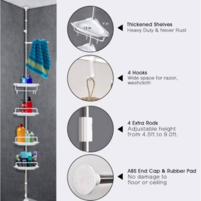 Estante organizador multifuncional para ducha baño de calidad GENERICO