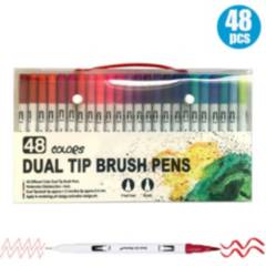 Plumones doble punta - Dual Tip Brush 48 Colores