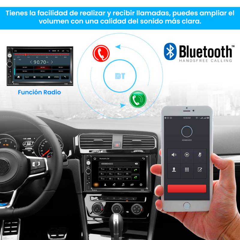 Radio con Pantalla Táctil y Bluetooth para Auto CC GROUP