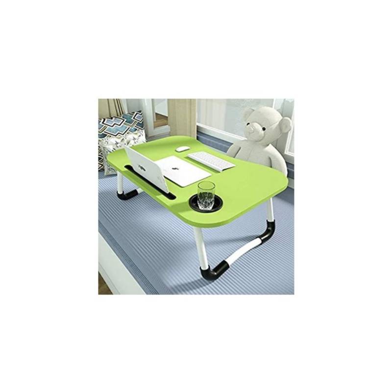 Mesa plegable portátil para Laptop con Ranura, posavasos, ventilador y  linterna