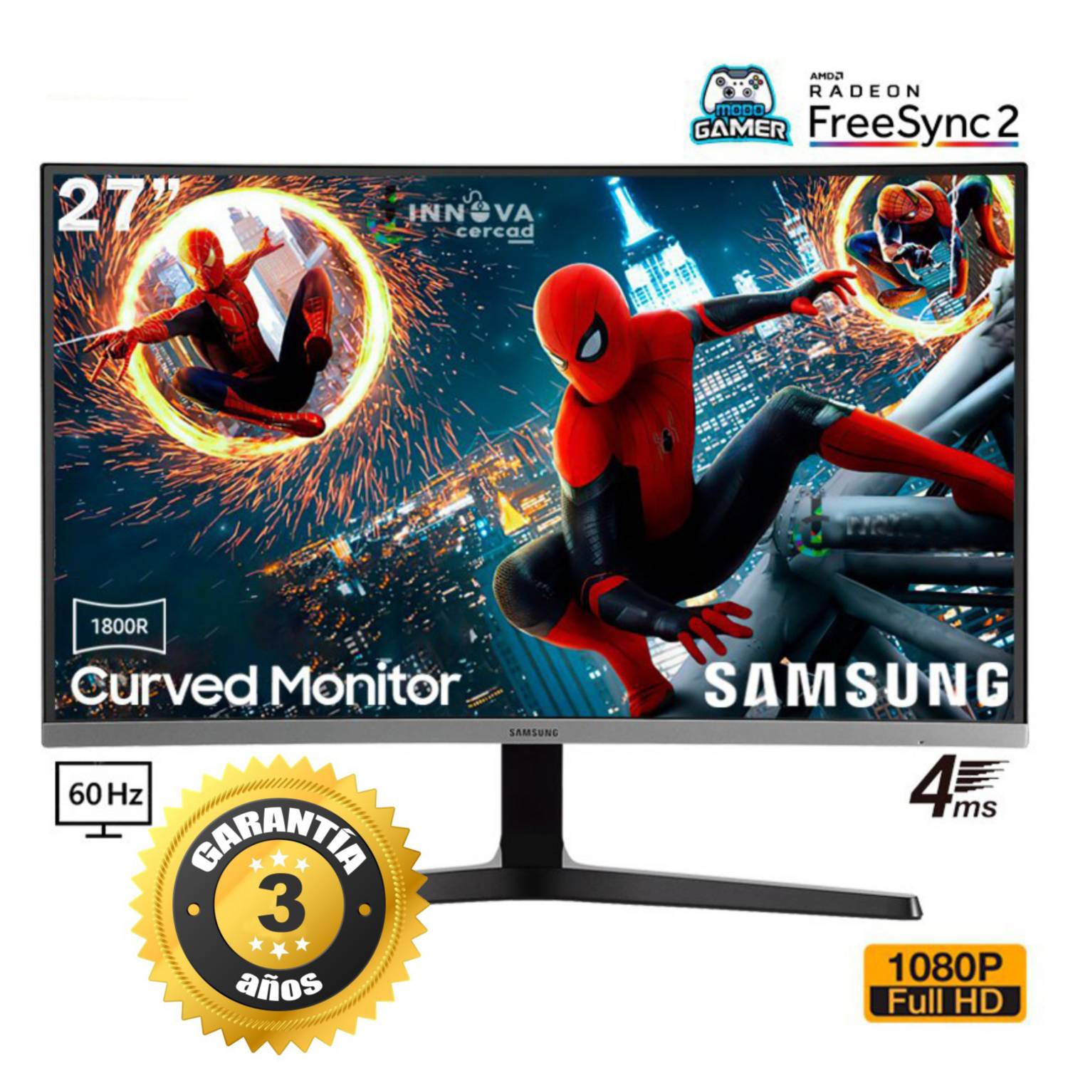 MONITOR GAMER 27AG550 SAMSUNG 27 curvo 2K QHD 165Hz 1Ms FreeSync SAMSUNG