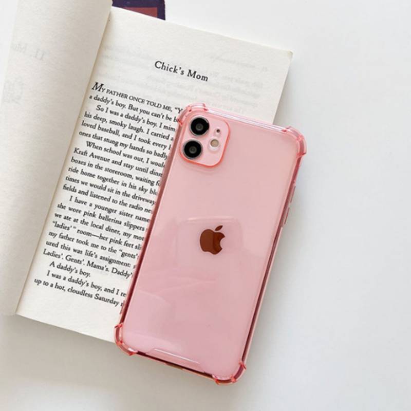 GENERICO - Cases de Iphone 13 pro max  color rosado transparente