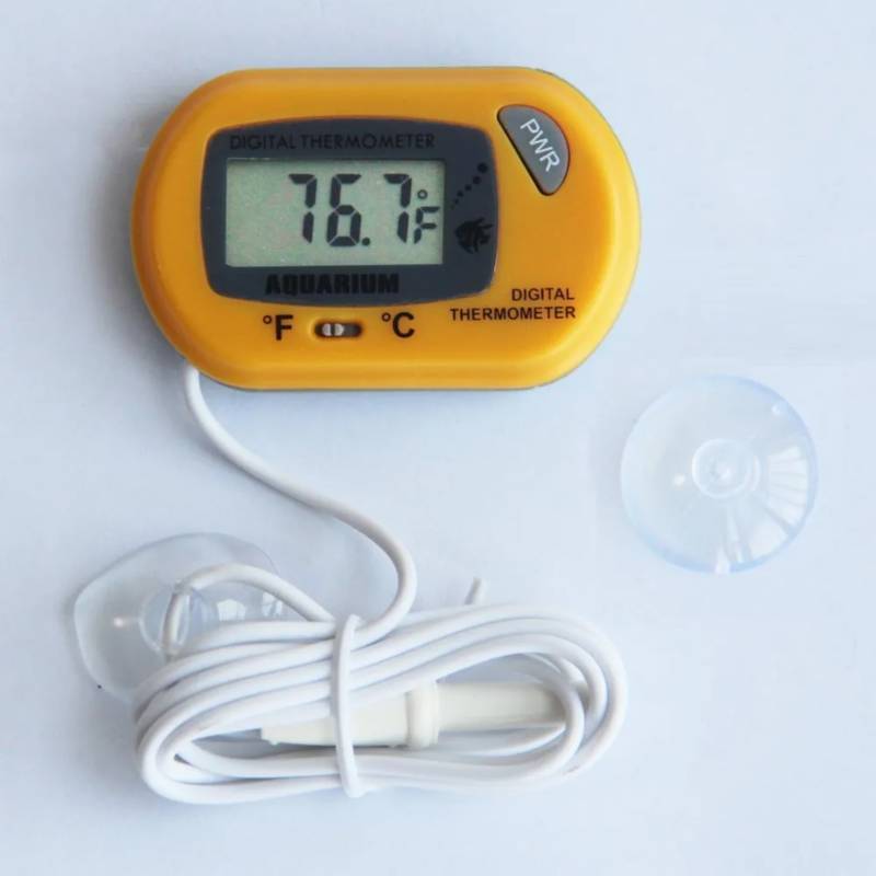 Didiseaon Caja termómetro para reptiles termómetro digital terrario de agua  de acuario termómetro de interior detector de temperatura para pecera