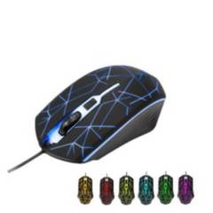 WESDAR - Wesdar - Combo Gaming Mouse Gamer USB con Mouse Pad Negro - X66