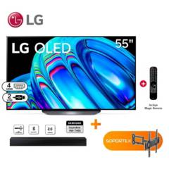 TELEVISOR OLED LG 55 " 4K SMART TV WIFI OLED55B2PSA + RACK + SOUNDBAR HW-T400