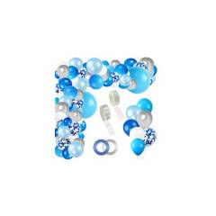 GENERICO - Kit globos guirnaldas de arco globos-azul