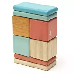 TEGU - Set 8 bloques de madera magnética Pocket Pouch Sunset
