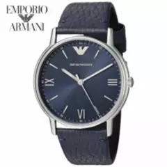 EMPORIO ARMANI - Reloj Emporio Armani Kappa AR11012 Acero Inoxidable Correa Cuero Azul