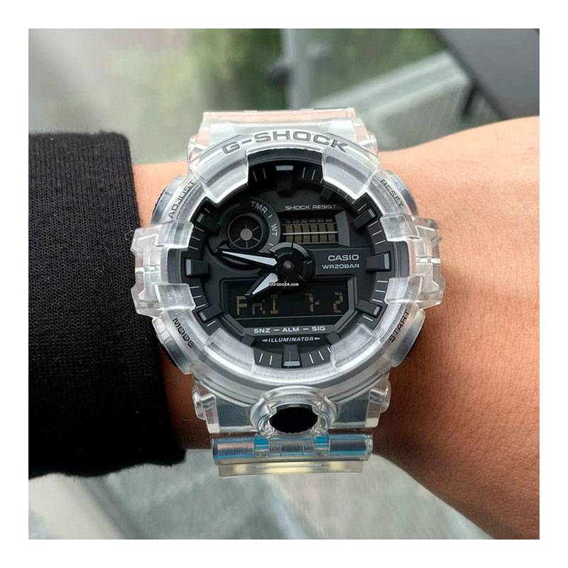 G-Shock G-SHOCK Reloj digital para hombre (talla única, plata/transparente)