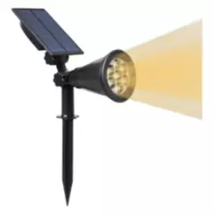 GENERICO - REFLECTOR SPOT LIGHT RECARGABLE CON ENERGIA SOLAR LUZ AMARILLA CALIDA