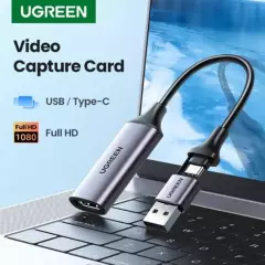 UGREEN - Capturadora De Video Usb y Tipo C 1080 4k 60hz UGREEN