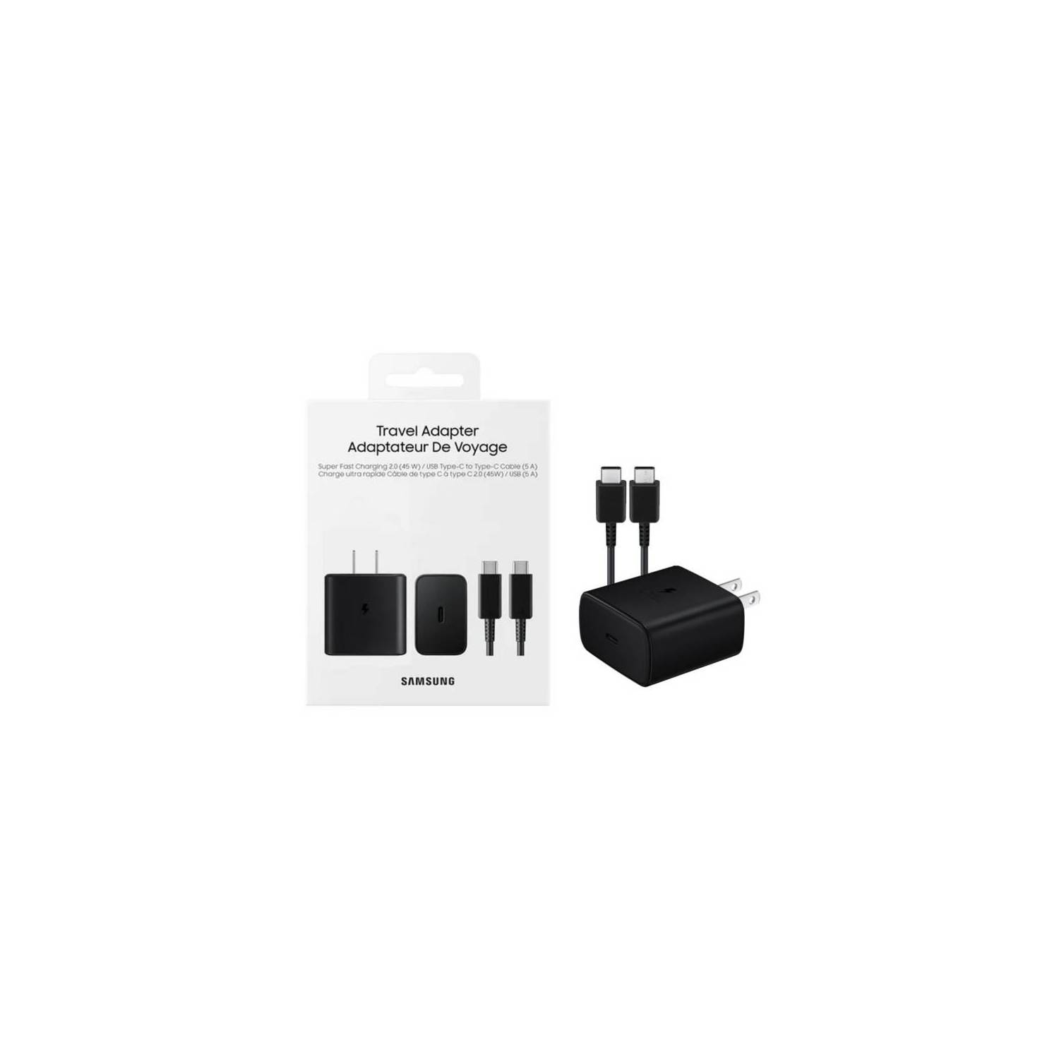 SAMSUNG SUPER FAST CHARGE CARGADOR 45W EP-TA845 CABLE USB-C