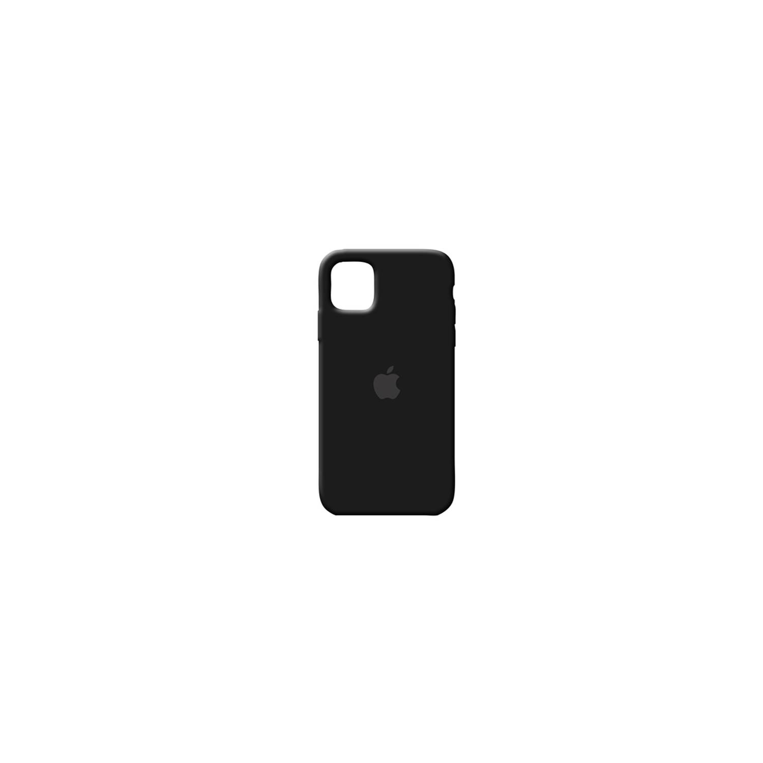 Funda iPhone 12/12 Pro silicón logo negra