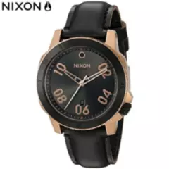NIXON - Reloj Nixon Ranger A5082308 Correa de Cuero Negro Bronce