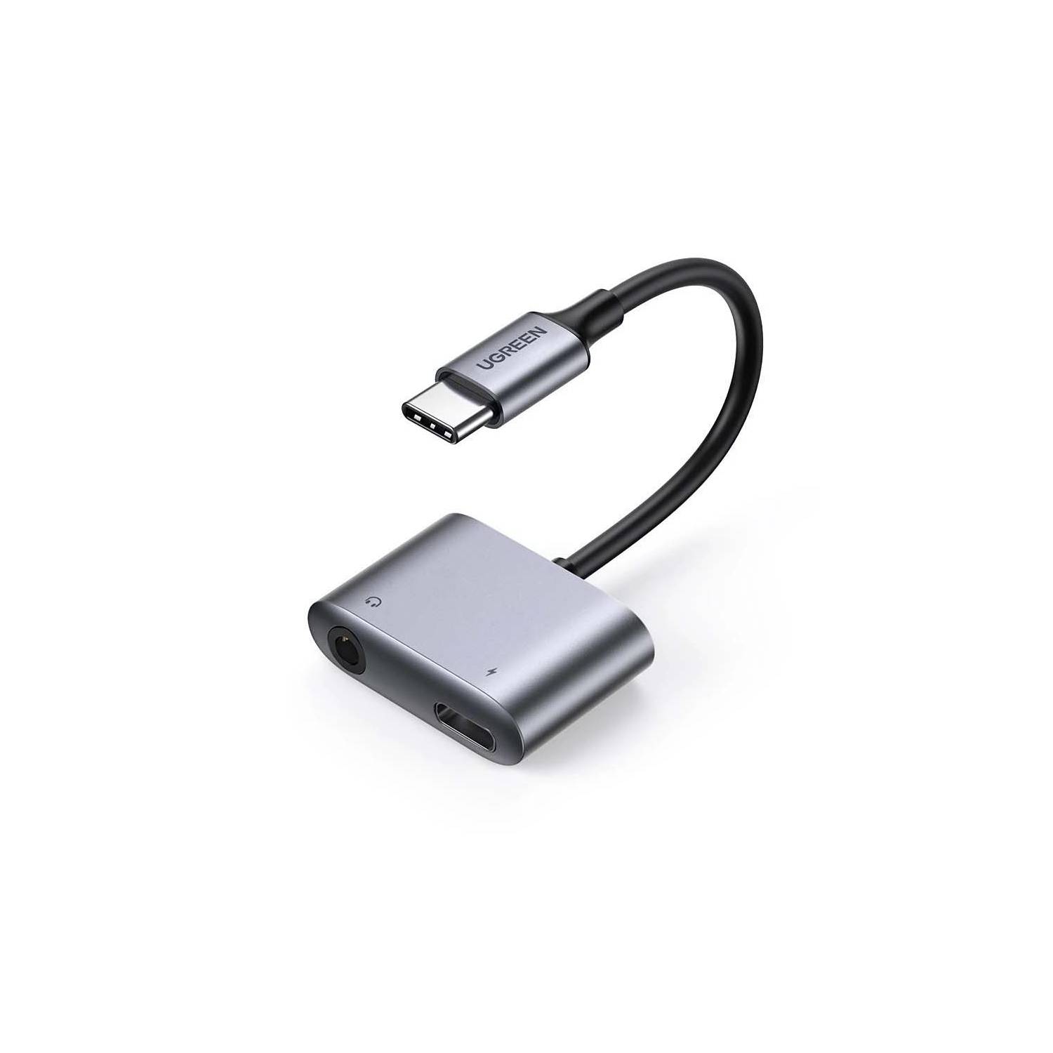 Adaptador USB-C con Jack de 3,5 mm con recarga