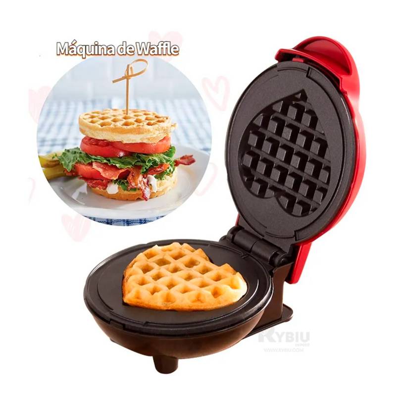 Maquina para hacer Waffles Rojo GENERICO