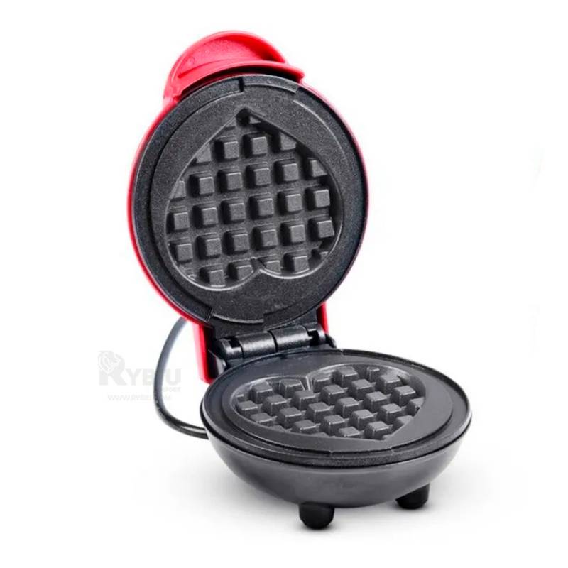 Maquina para hacer Waffle Rojo Mini Corazon GENERICO