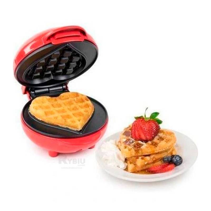 Maquina para hacer Waffle Rojo Mini Corazon GENERICO