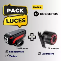 ROCKBROS - PACK DE ACCESORIOS PARA BICICLETA LUZ Y TIMBRE
