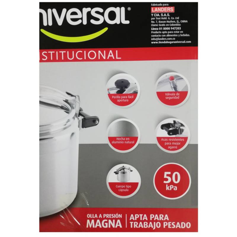 Olla A Presión Universal 25 Litros Aluminio Magna Institucional – Muebles  Prácticos Dummi