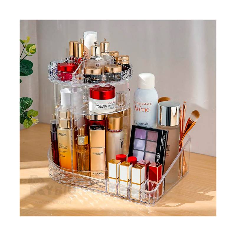 Organizador Giratorio de Maquillaje Cosméticos Joyas 2 Niveles J30