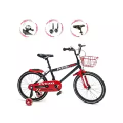 EVEZO - Bicicleta montañera Aro 20 para Niños «BYCLE» Red