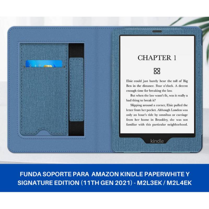 Funda Soporte Kindle 6.8 11va gen 2021 Paperwhite - Azul FINTIE